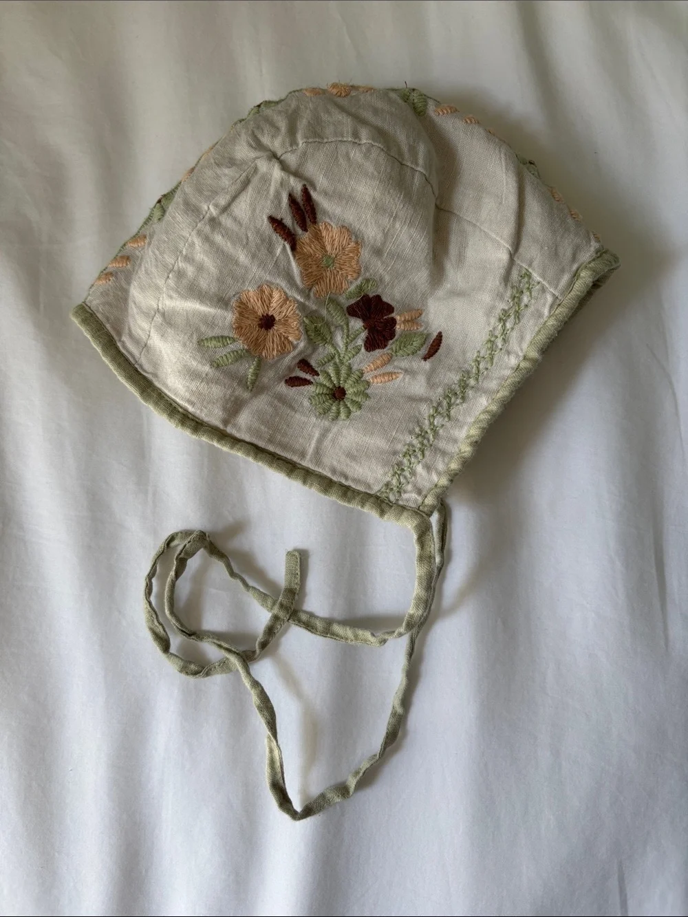 apolina joni winter linen cotton floral baby bonnet hat